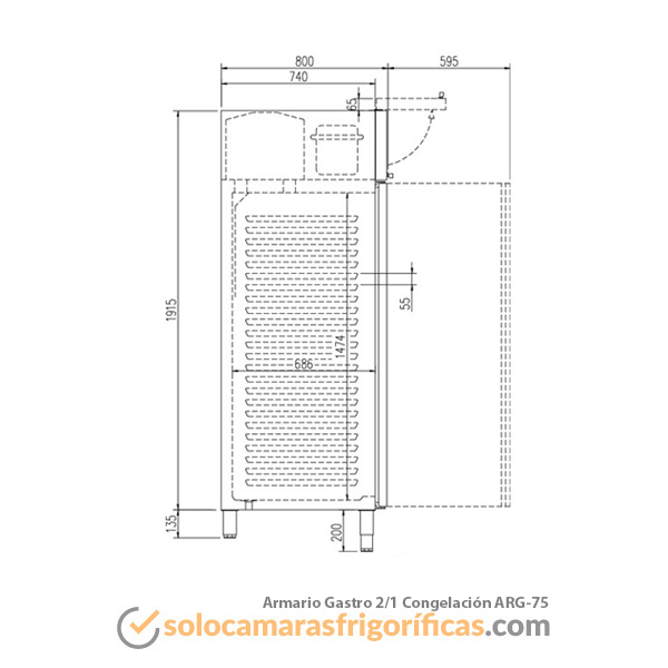 Armario Congelación GASTRO 2/1 ARG 75