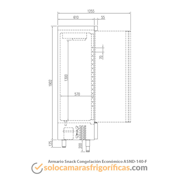 Armario Congelación Snack Económico ASND 140 F