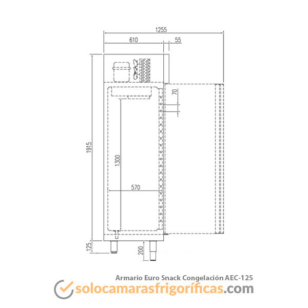 Nevera Congelador EURO SNACK AEC 125