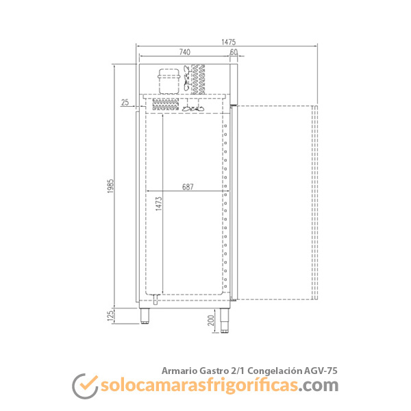 Nevera Congelador GASTRO AGV 75