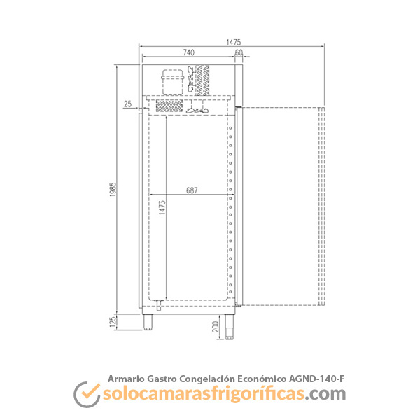 Armario Congelador Gastro Económico AGND 140 F