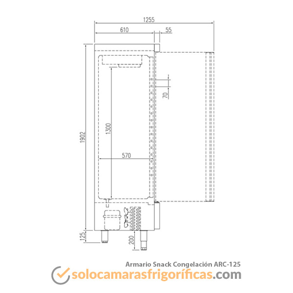 Nevera Congelador SNACK ARC 125