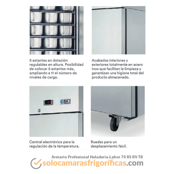 Nevera Heladeria Profesional Labor 70 RS RV TB