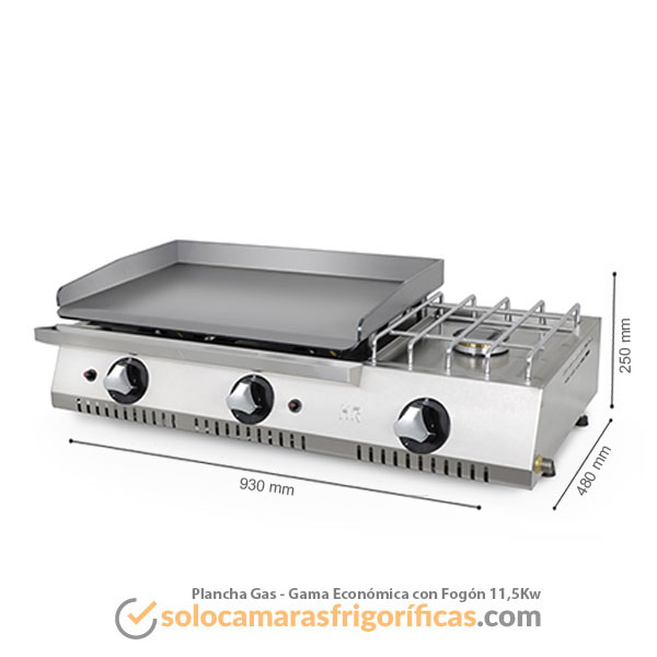 Dimensiones Plancha Gas GAMA ECONÓMICA 11,5KW