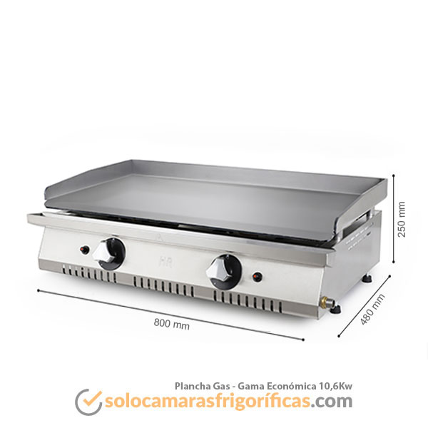 Dimensiones Plancha Gas GAMA ECONÓMICA 10,6KW
