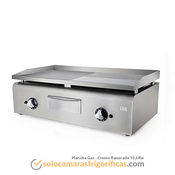 Plancha Gas CROMO RANURADA 10,6KW FAINCA Plancha Gas CROMO RANURADA 10,6KW FAINCA