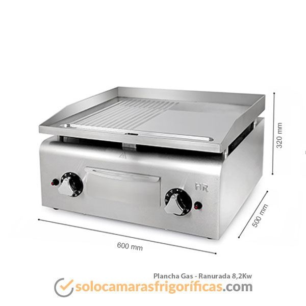 Dimensiones Plancha Gas RANURADA 8,2KW FAINCA