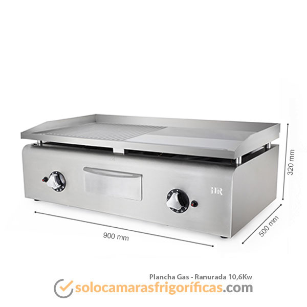 Dimensiones Plancha Gas RANURADA 10,6KW