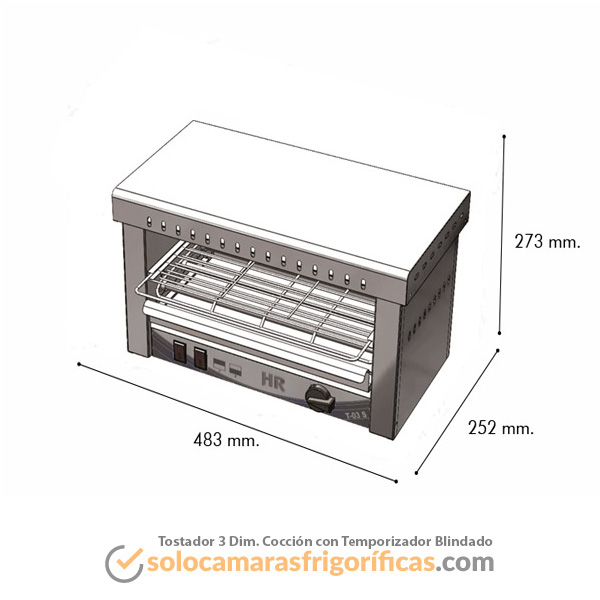 Tostadora 3 Dimensiones de Cocción con Temporizador Blindado FAINCA