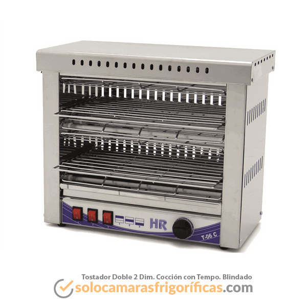Tostadora Doble 2 Dimensiones de Cocción con Temporizador Blindado FAINCA Tostadora Doble 2 Dimensiones de Cocción con Temporizador Blindado FAINCA