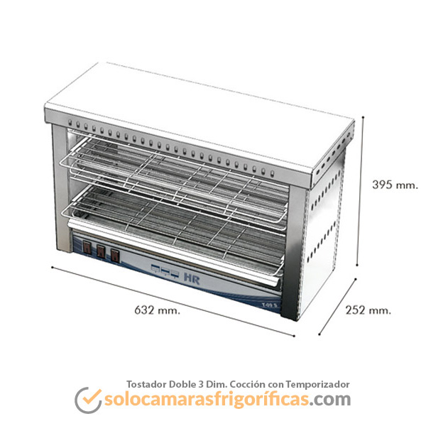 Tostador Doble 3 Dimensiones Coccion con Temporizador FAINCA