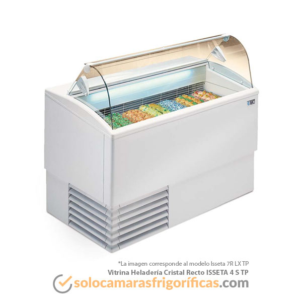 Vitrina Expositora Refrigerada Heladería - Cristal Recto ISSETA 4 S TP Vitrina Expositora Refrigerada Heladería - Cristal Recto ISSETA 4 S TP