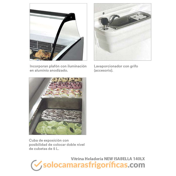 Vitrina Expositora Helados - NEW ISABELLA 140 LX