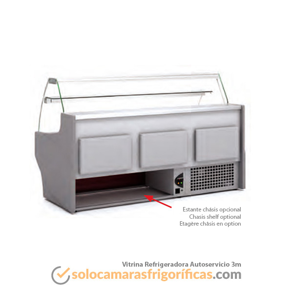 Chasis Vitrina Expositora Refrigerada Autoservicio 3m