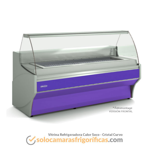 Vitrina Expositora Refrigerada - Calor Seco Cristal Curvo Vitrina Expositora Refrigerada - Calor Seco Cristal Curvo