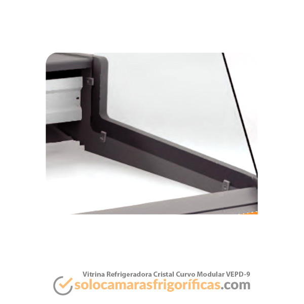 Detalles Vitrina Expositora Refrigerada Modular Cristal Recto VEPD-9