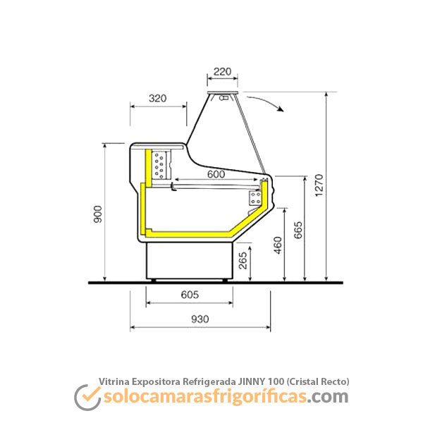Vitrina Expositora Refrigerada JINNY 100 - EUROFRED