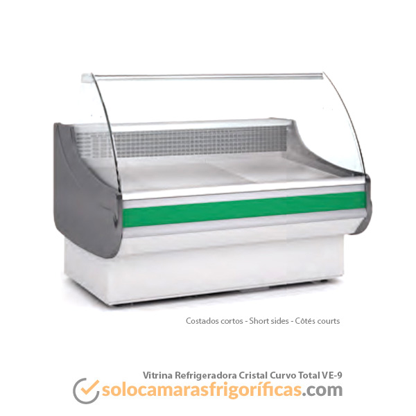 Vitrina Expositora Refrigerada Cristal Curvo Total VE-9-10-CC