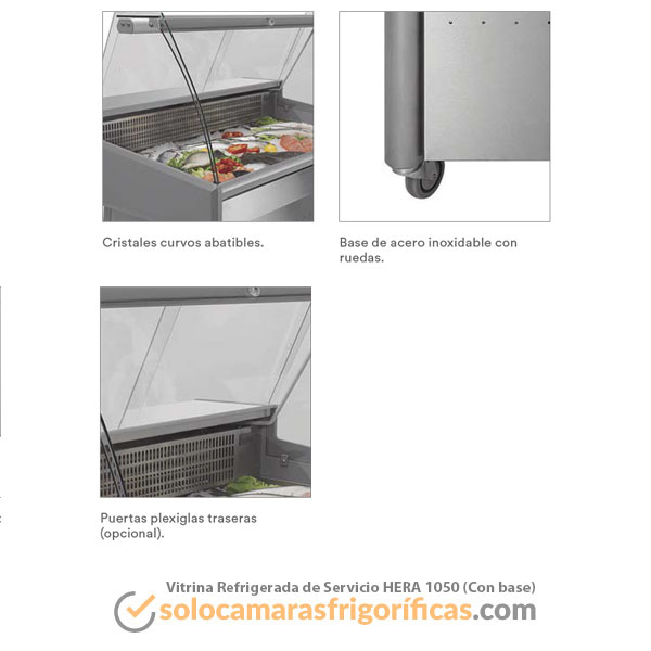 Detalles Vitrina Expositora Refrigerada Pescado HERA 1050 - EUROFRED