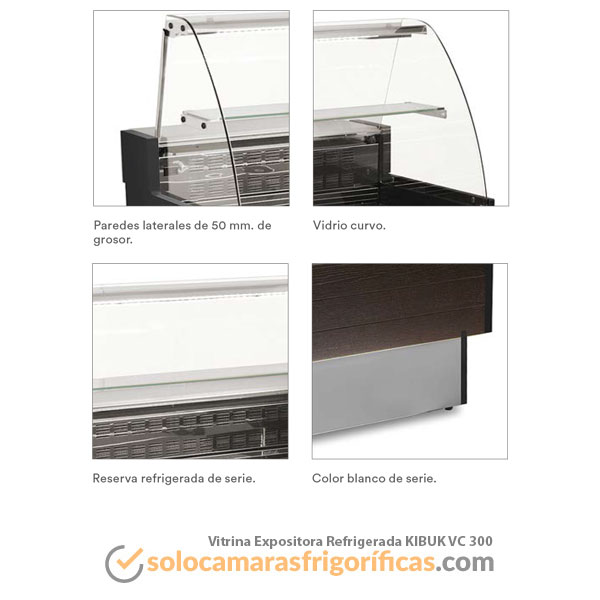 Detalles Vitrina Expositora Refrigerada KIBUK VC 300 - EUROFRED