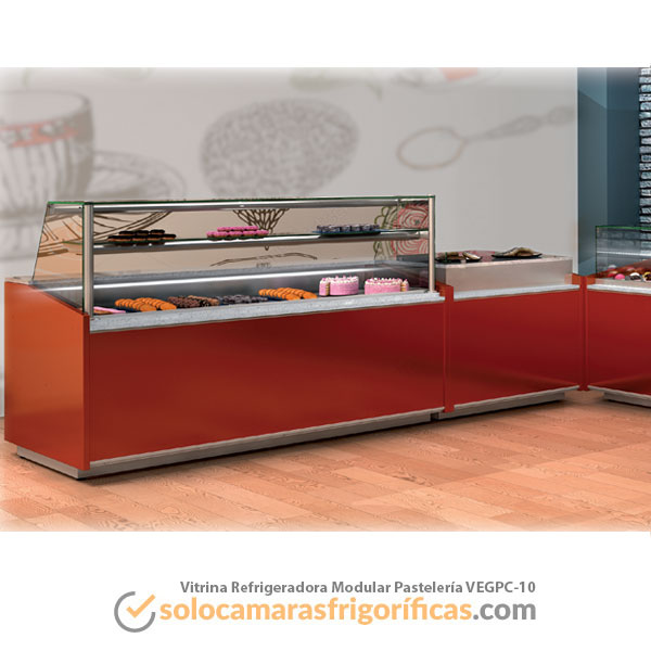 Detalles Vitrina Expositora Refrigerada Modular Pasteleria VEGPC-10 