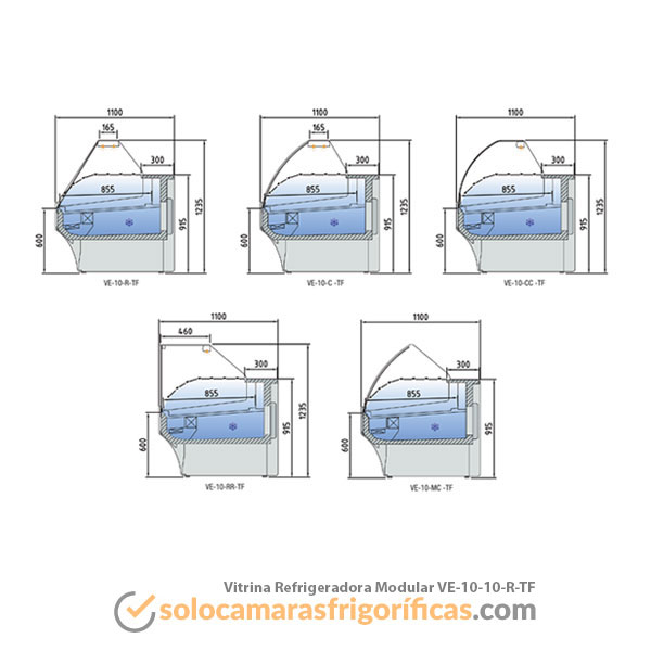 Vitrina Expositora Refrigerada Modular VE-10-10-R-TF