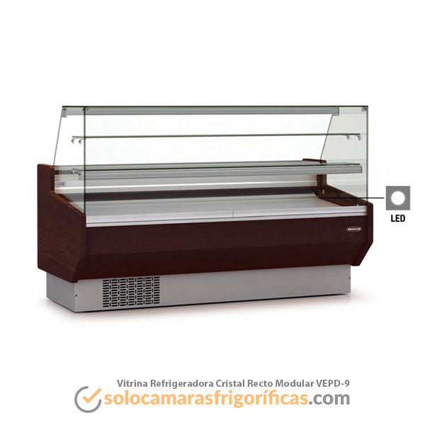 Vitrina Expositora Refrigerada Modular Cristal Recto VEPD-9