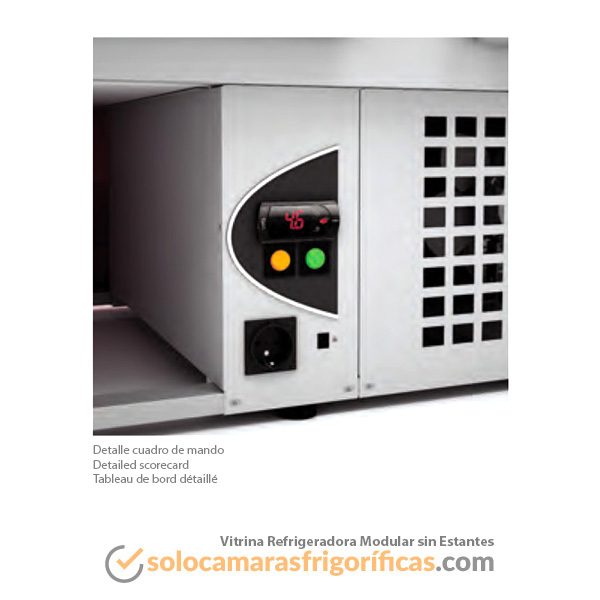 Detalles Vitrina Expositora Refrigerada Modular sin Estantes