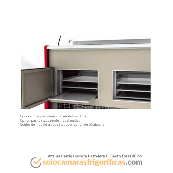 Vitrina Expositora Refrigerada Pastelera Cristal Recto Total VEP-9