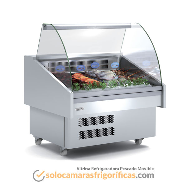 Vitrina Expositora Refrigerada Pescado Movible Vitrina Expositora Refrigerada Pescado Movible