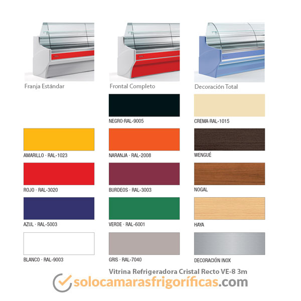 Color Vitrina Expositora Refrigerada VE8 3m