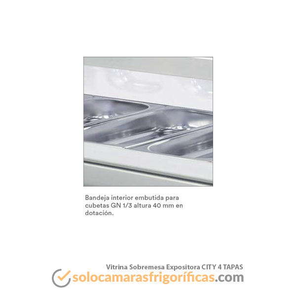 Vitrina Sobremesa CITY 4 TAPAS - EUROFRED