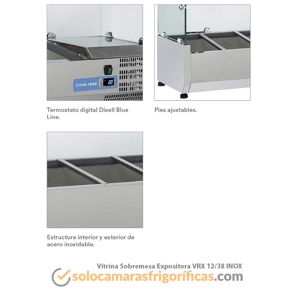 Vitrina Sobremesa VRX 12/38 INOX - EUROFRED