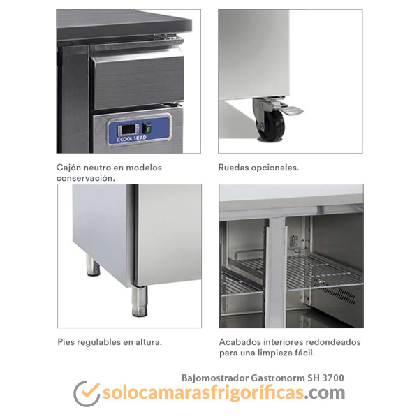 Bajomostrador Gastronorm SH 3700 EUROFRED