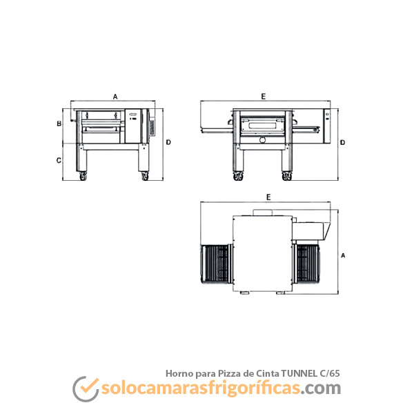 Horno para Pizza de Cinta TUNNEL C/65