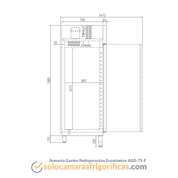 Ficha Técnica Armario Refrigeración Gastro Económico AGD 75 F