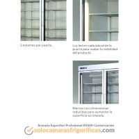 Detalles Armario Expositor Conservación Profesional EV600