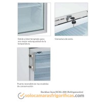 Detalles Armario Expositor Refrigerador Backbar Inox RCXG 200