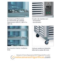 Detalles Armario Expositor Refrigerado Pescado 4 Caras EXPONORM 650 P