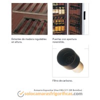 Detalles Armario Expositor Vino VKG 511 Eurofred