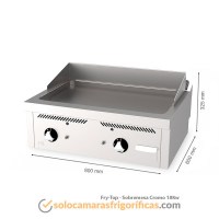 Medidas Fry-Top SOBREMESA CROMO 18KW FAINCA