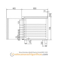Ficha Técnica Mesa Fría Pastelera - BPR-150-V