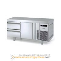 Detalles Mesa Refrigeración GN 1/1 - Bajo Cocina BCR-135
