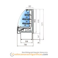 Dibujo Técnico Mural Refrigerado Expositor Autoservicio
