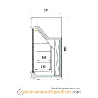 Dibujo Técnico Mural Sobremostrador Inox