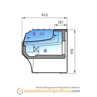 Dibujo Técnico Vitrina Expositora Refrigerada Autoservicio Abierta