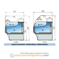 Dibujo Técnico Vitrina Expositora Refrigerada Curvo Total VE-9 