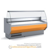 Vitrina Expositora Refrigerada Cristal Curvo VED-8 1m