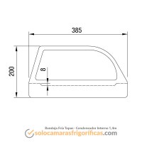 Dibujo Técnico Bandeja Fría para Tapa Condensador Interior 1'4m