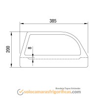 Dibujo Técnico Bandeja Estándar para Tapas